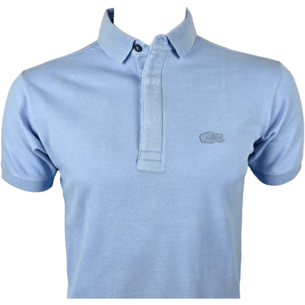 Lacoste Men's Classic Slim-Fit Polo Shirt in Light Blue with Embroidered Crocodile Logo